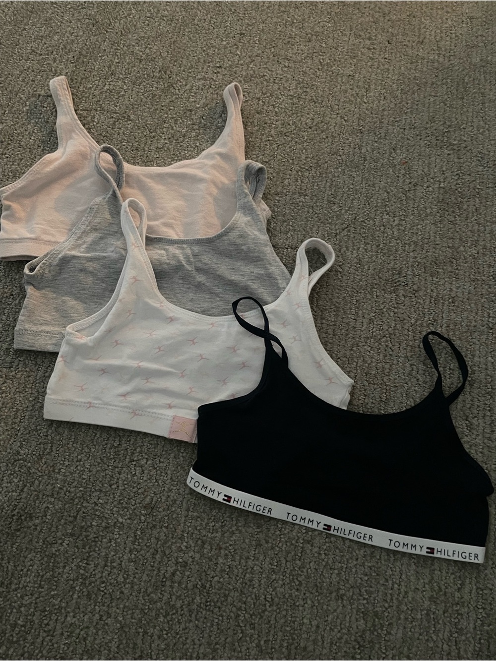 Danskin Girls Seamless Bralette Set - , White, Gray, Light Pink - one Tommy